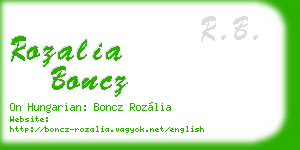 rozalia boncz business card